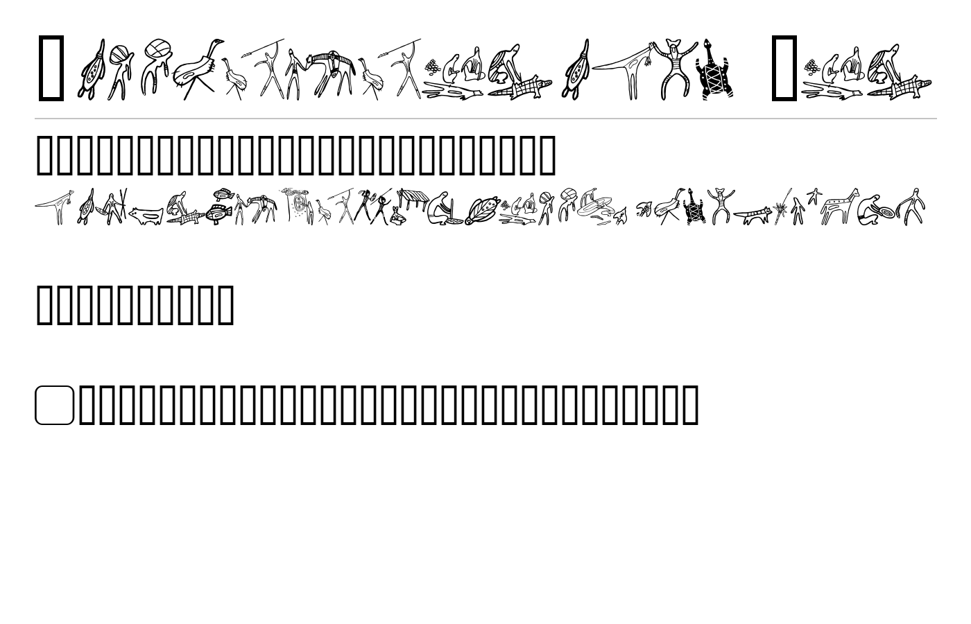 Aboriginebats One Font preview