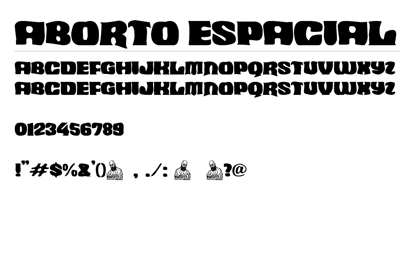 Aborto Espacial Font preview
