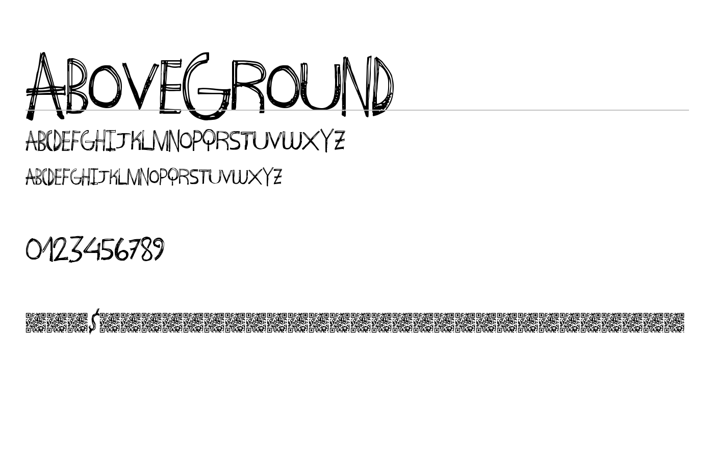 AboveGround Font preview