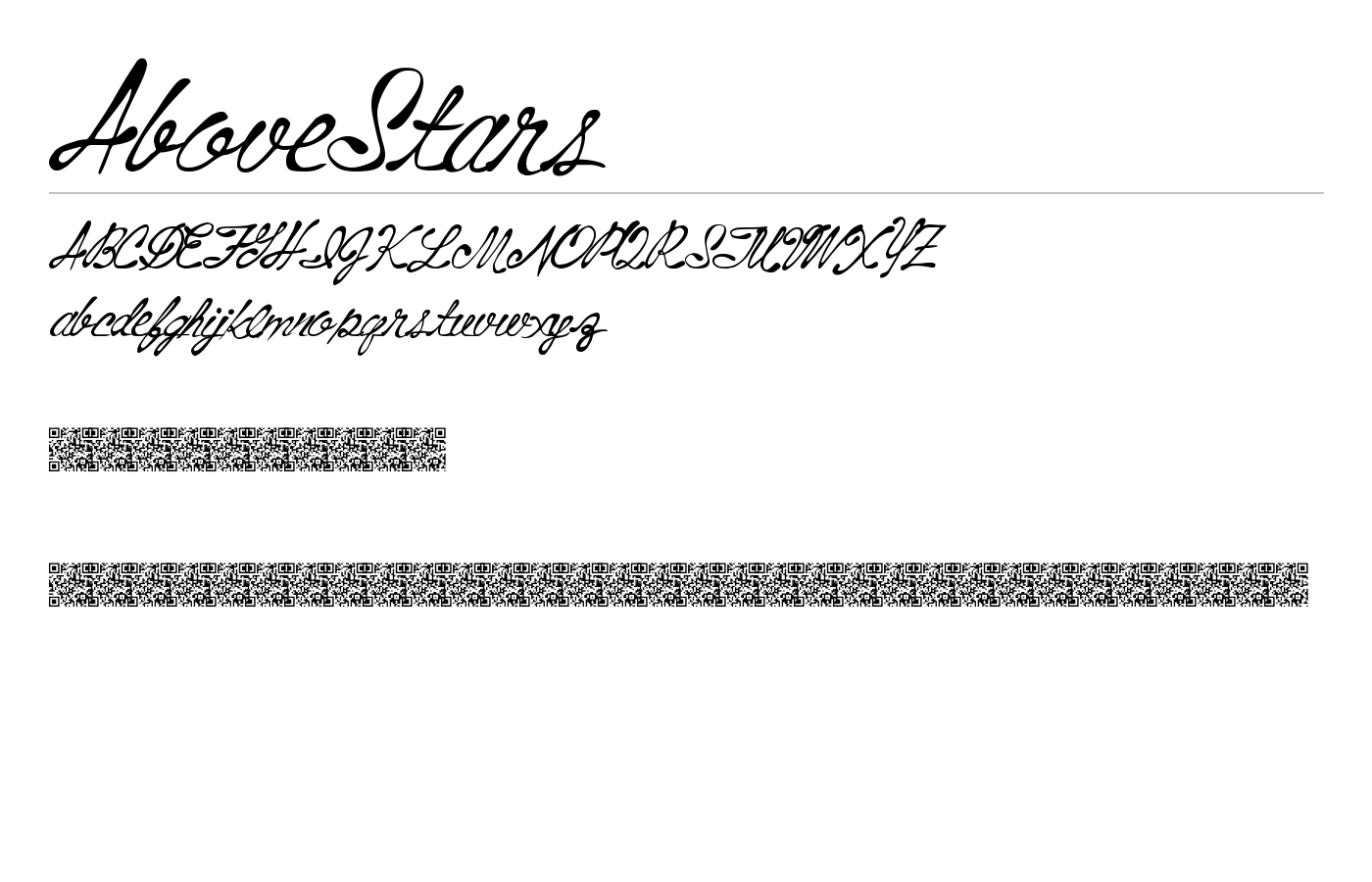 AboveStars Font preview