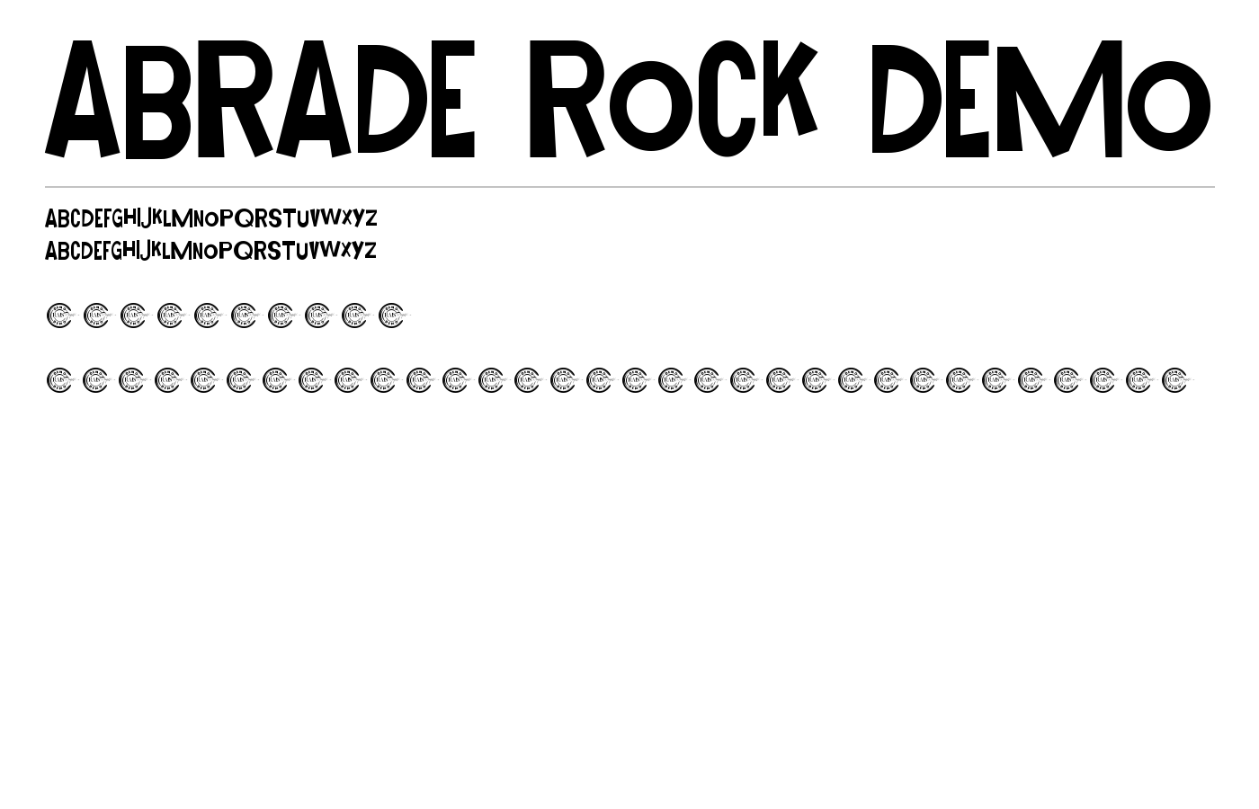 Abrade Rock Demo Font preview
