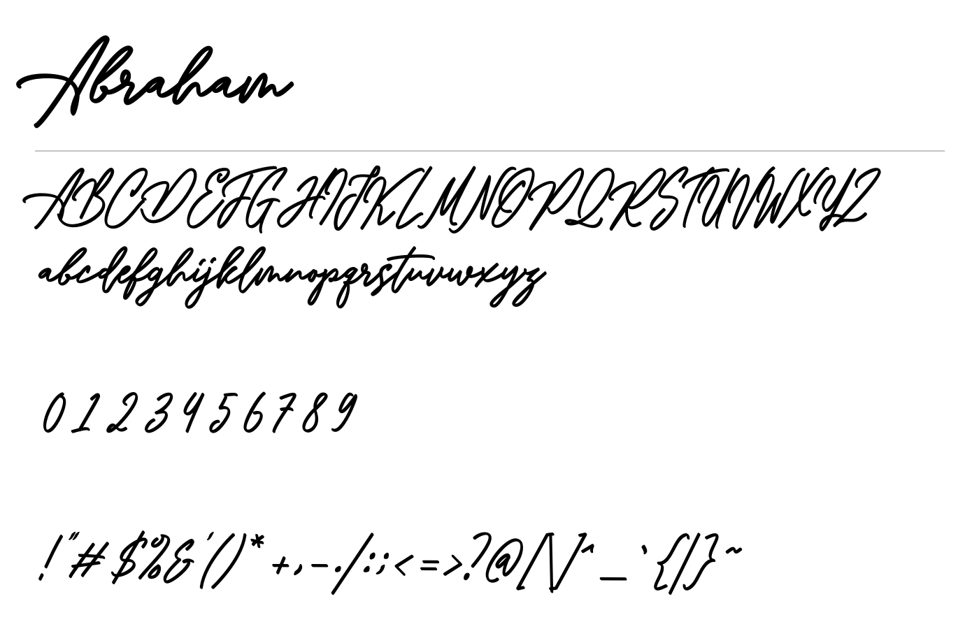 Abraham Font preview