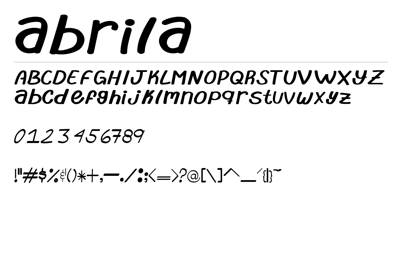 abrila Font preview