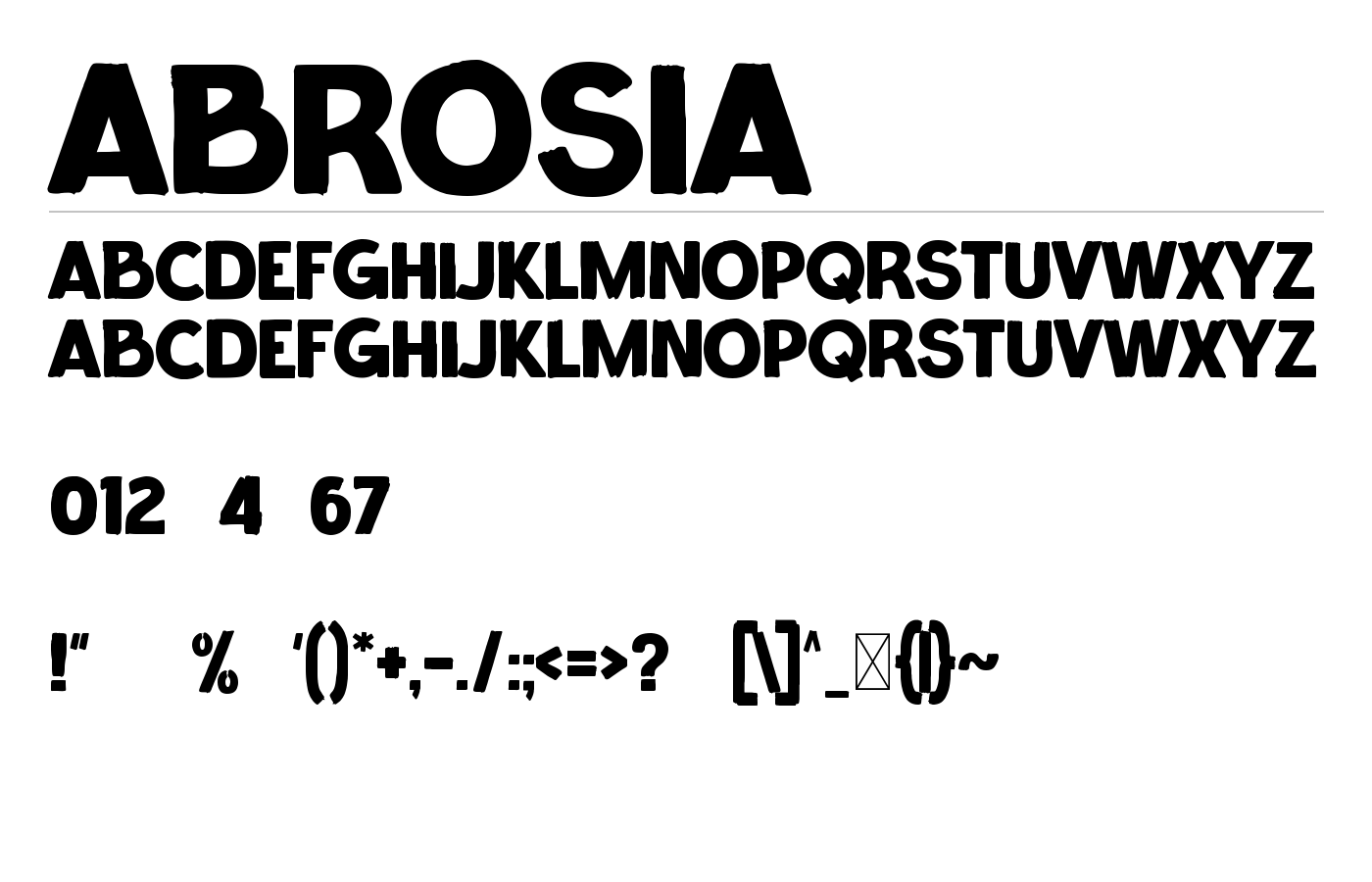 Abrosia Font preview