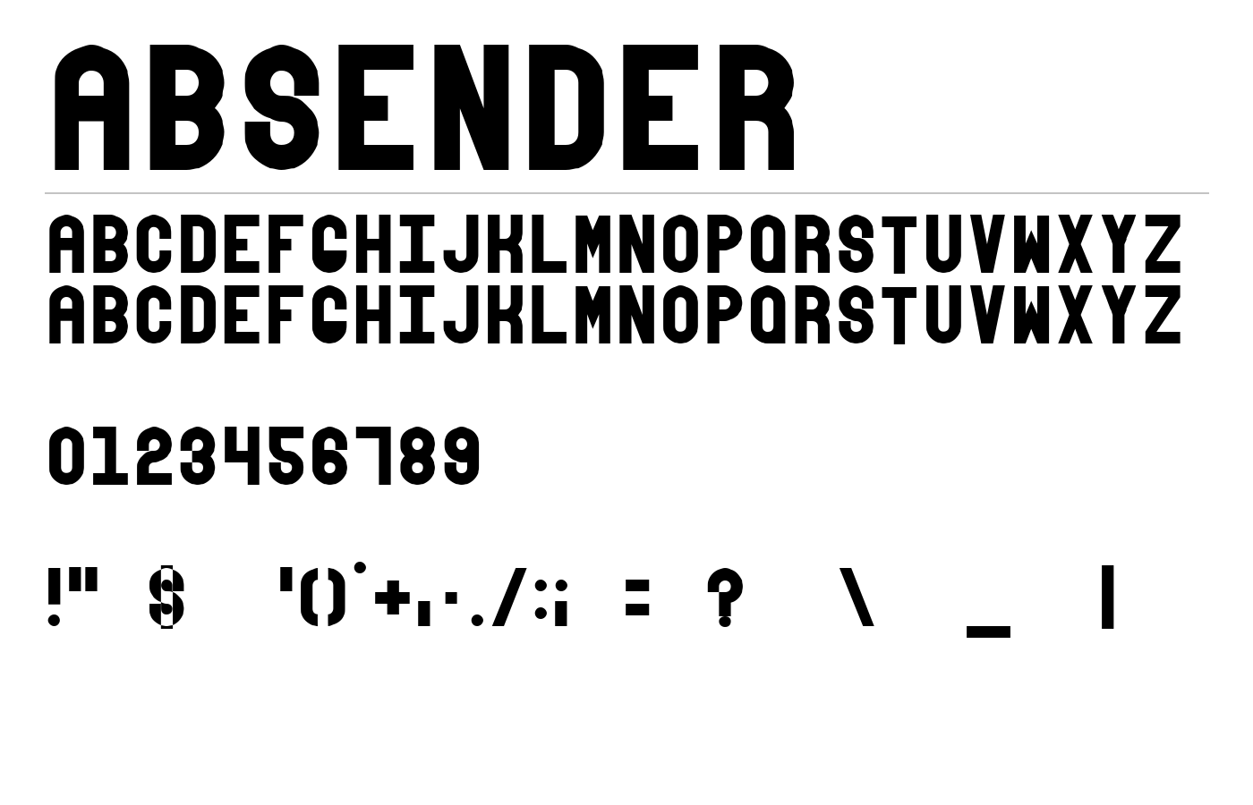 absender Font preview