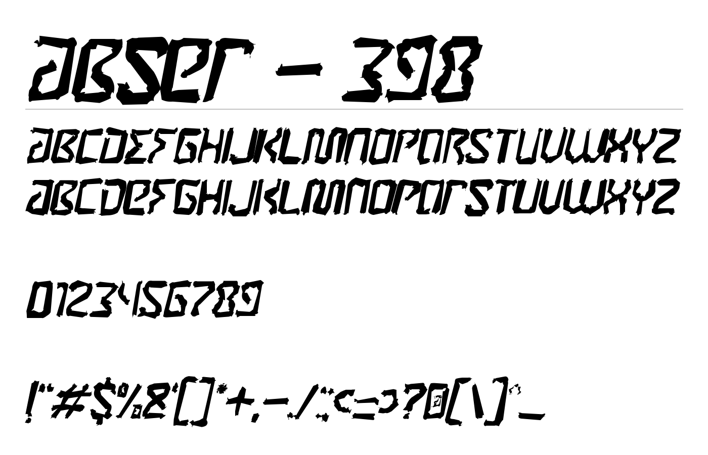 Abser Font preview
