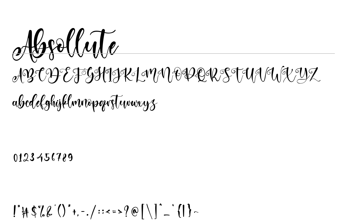 Absollute Font preview