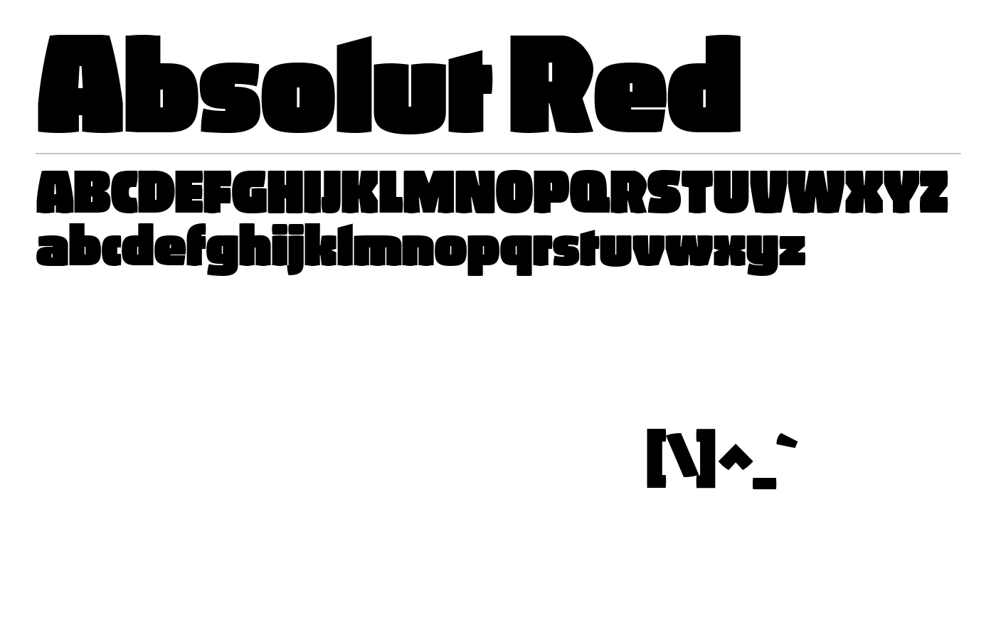 Absolut Red Font preview