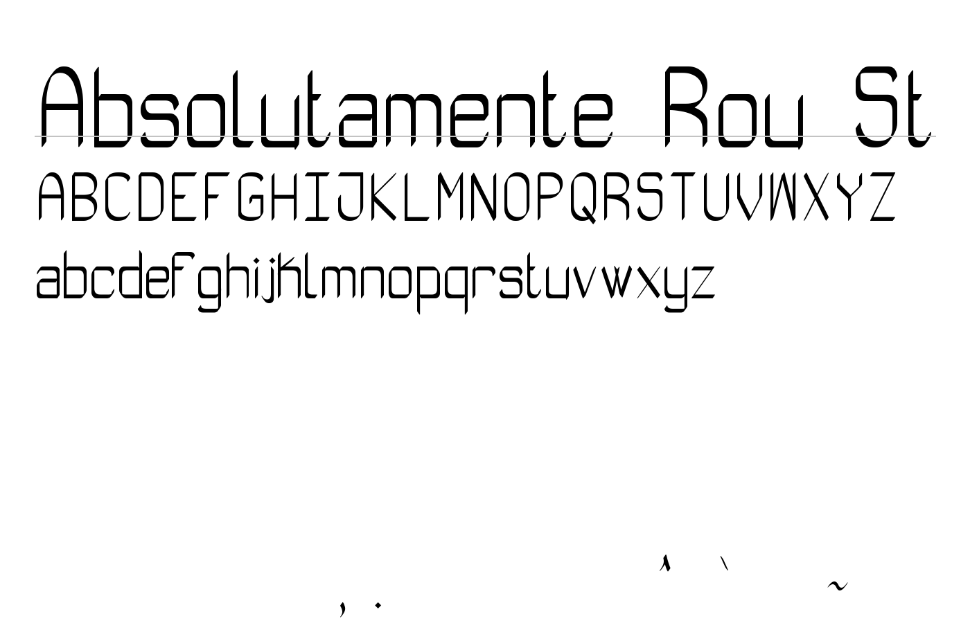 Absolutamente Rou St Font preview