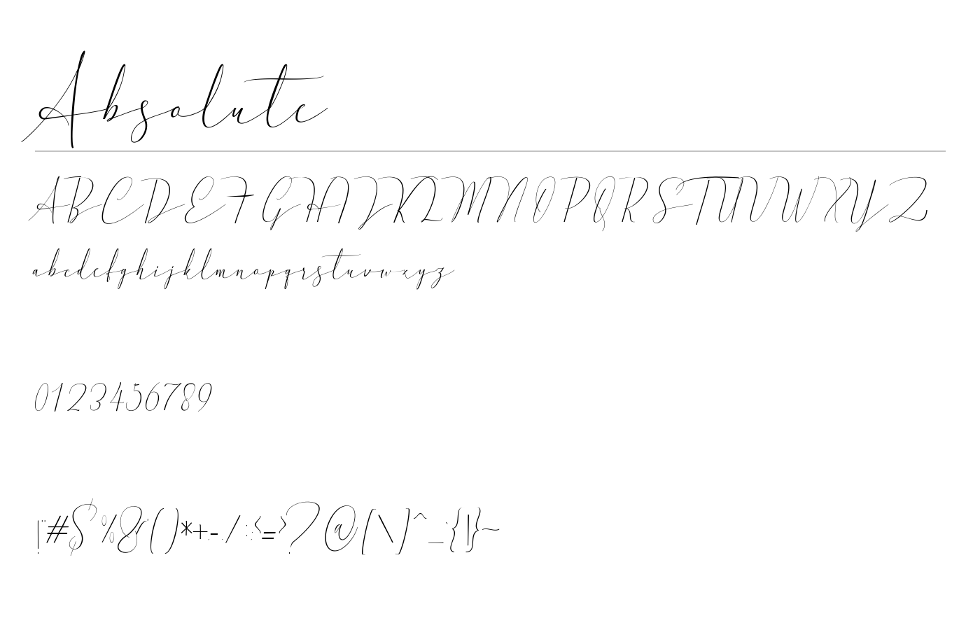 Absolute Font preview