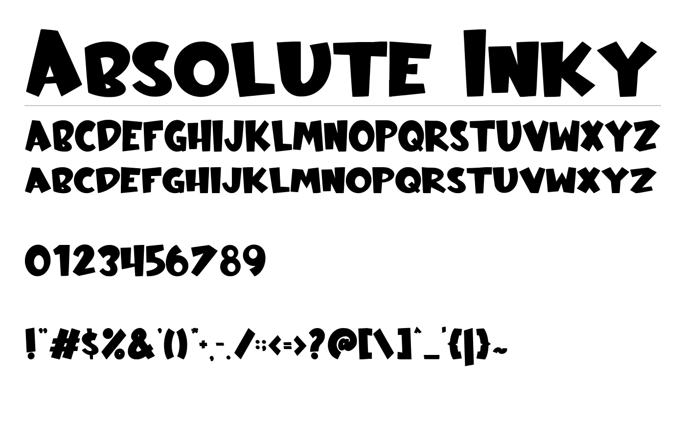 Absolute Inky Font preview