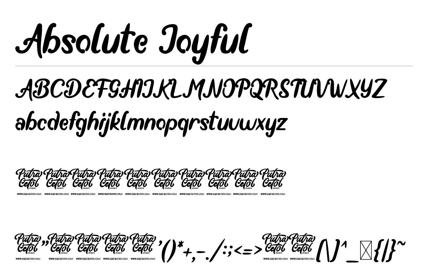Absolute Joyful Font preview