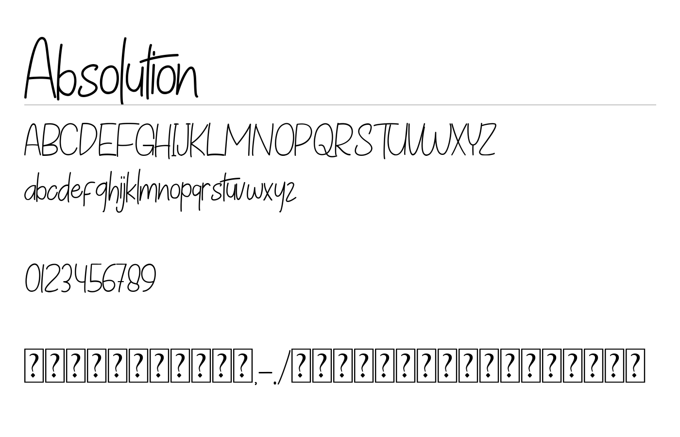 Absolution Font preview