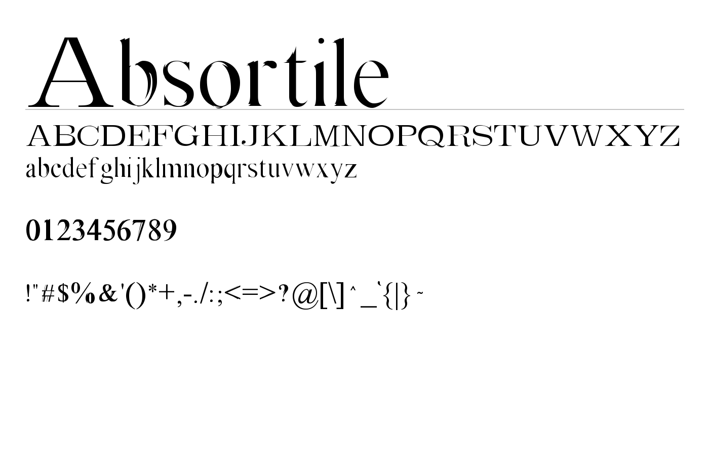 Absortile Font preview
