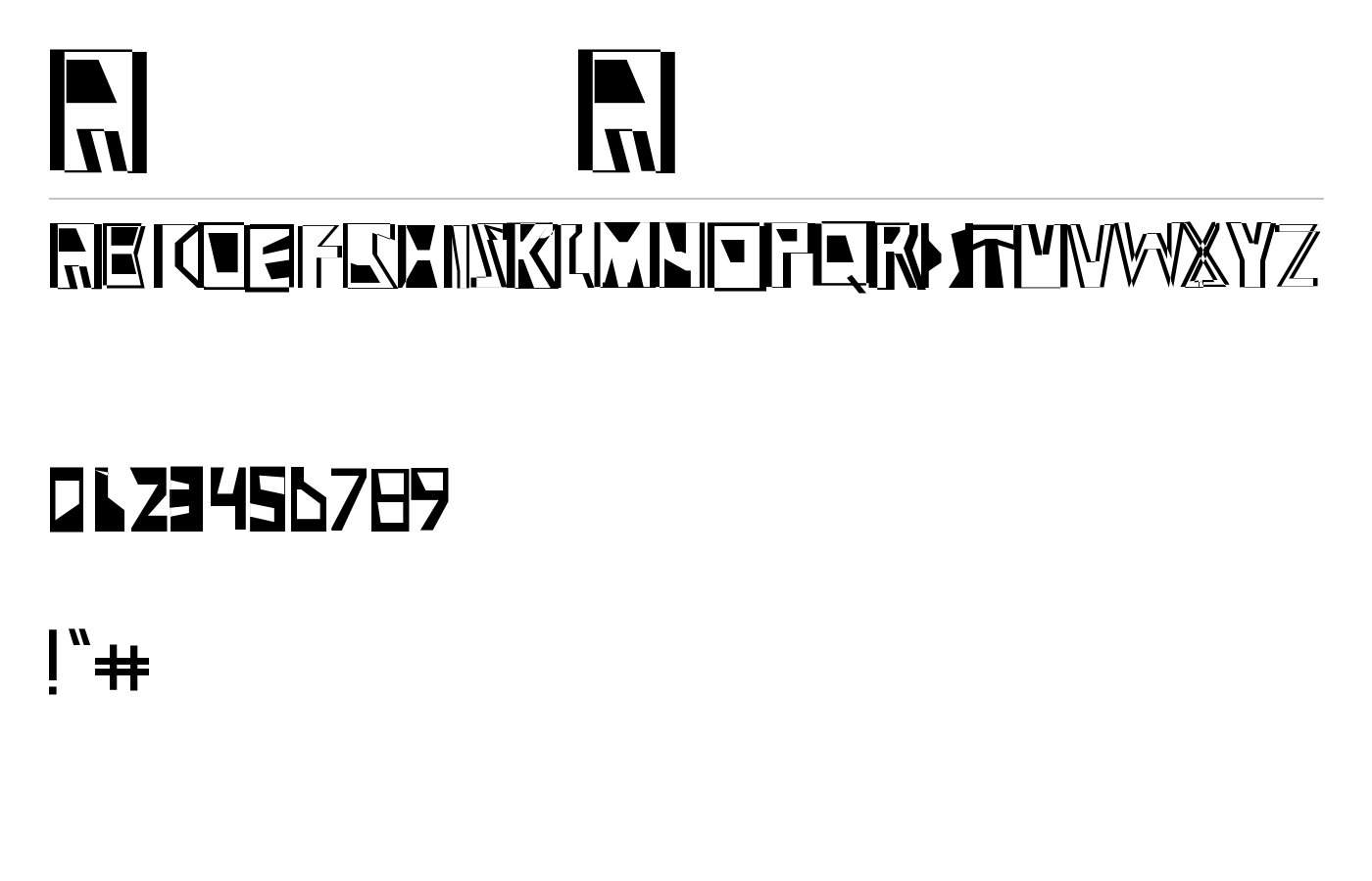 Abstract Abomination Font preview