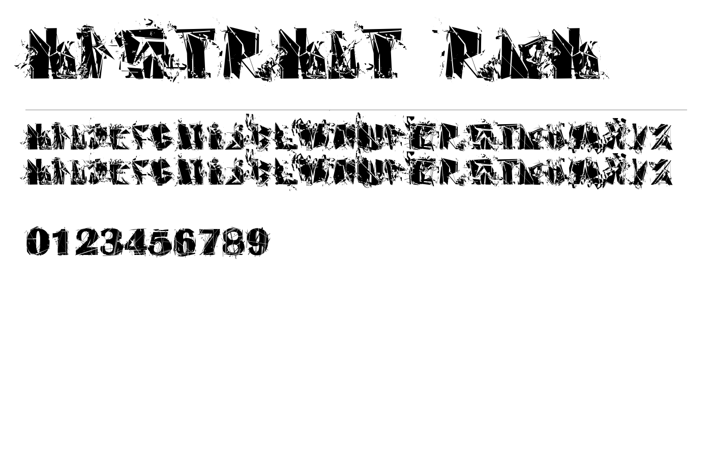 Abstract Rua Font preview