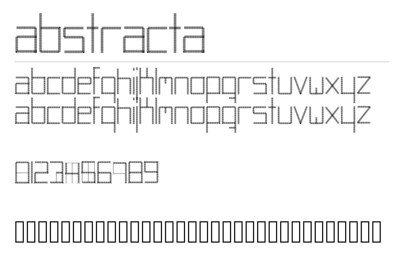 Abstracta Font preview