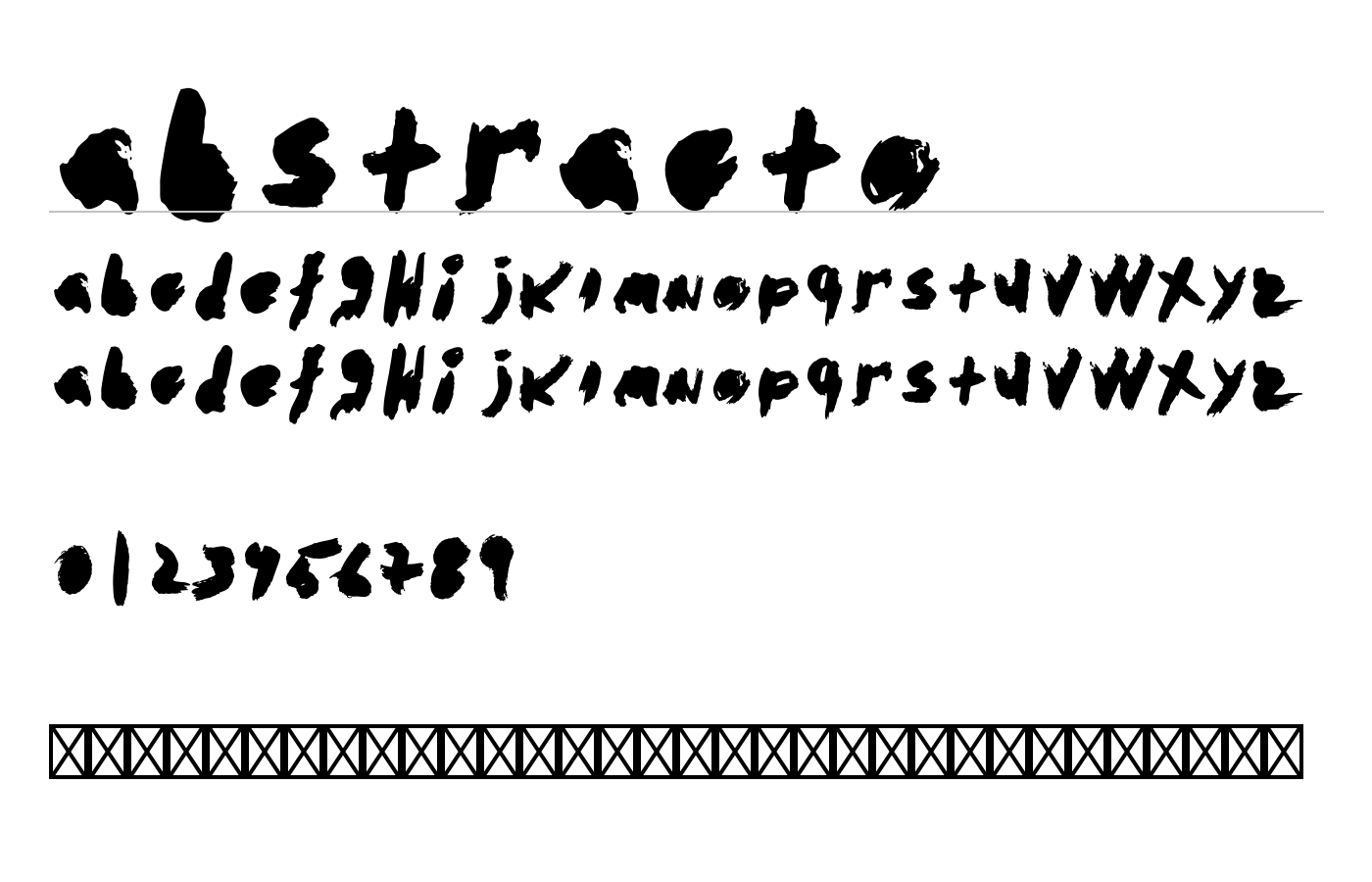 abstracto Font preview