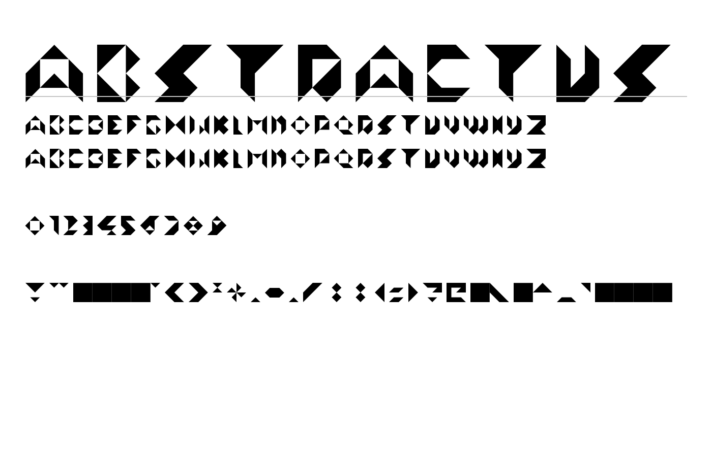 Abstractus Font preview