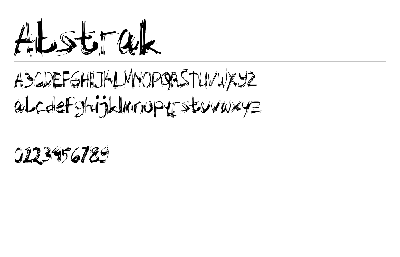 Abstrak Font preview