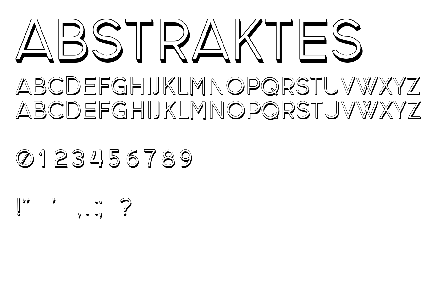 Abstraktes Font preview