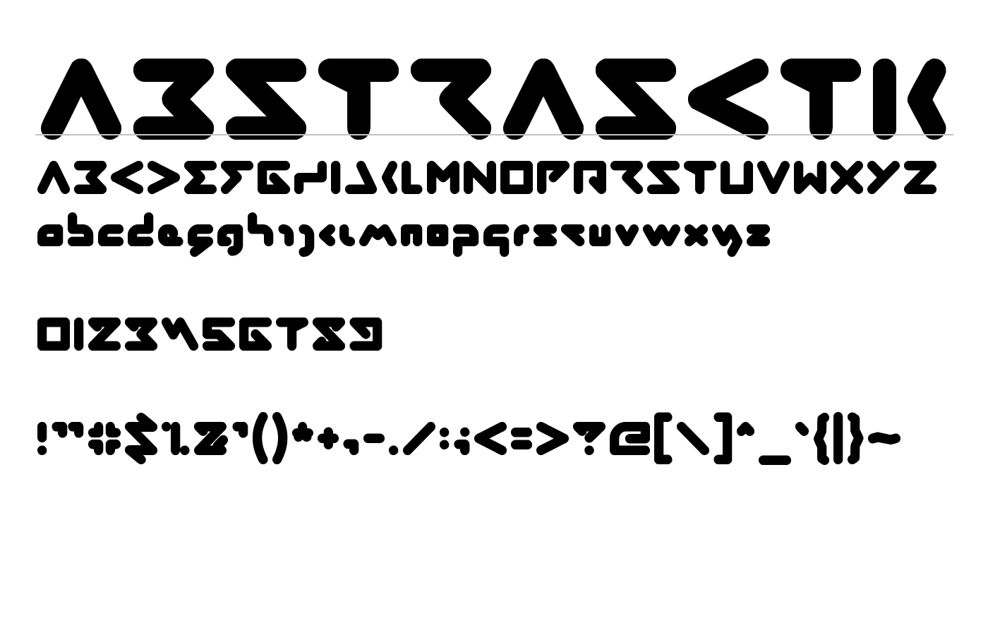ABSTRASCTIK Font preview