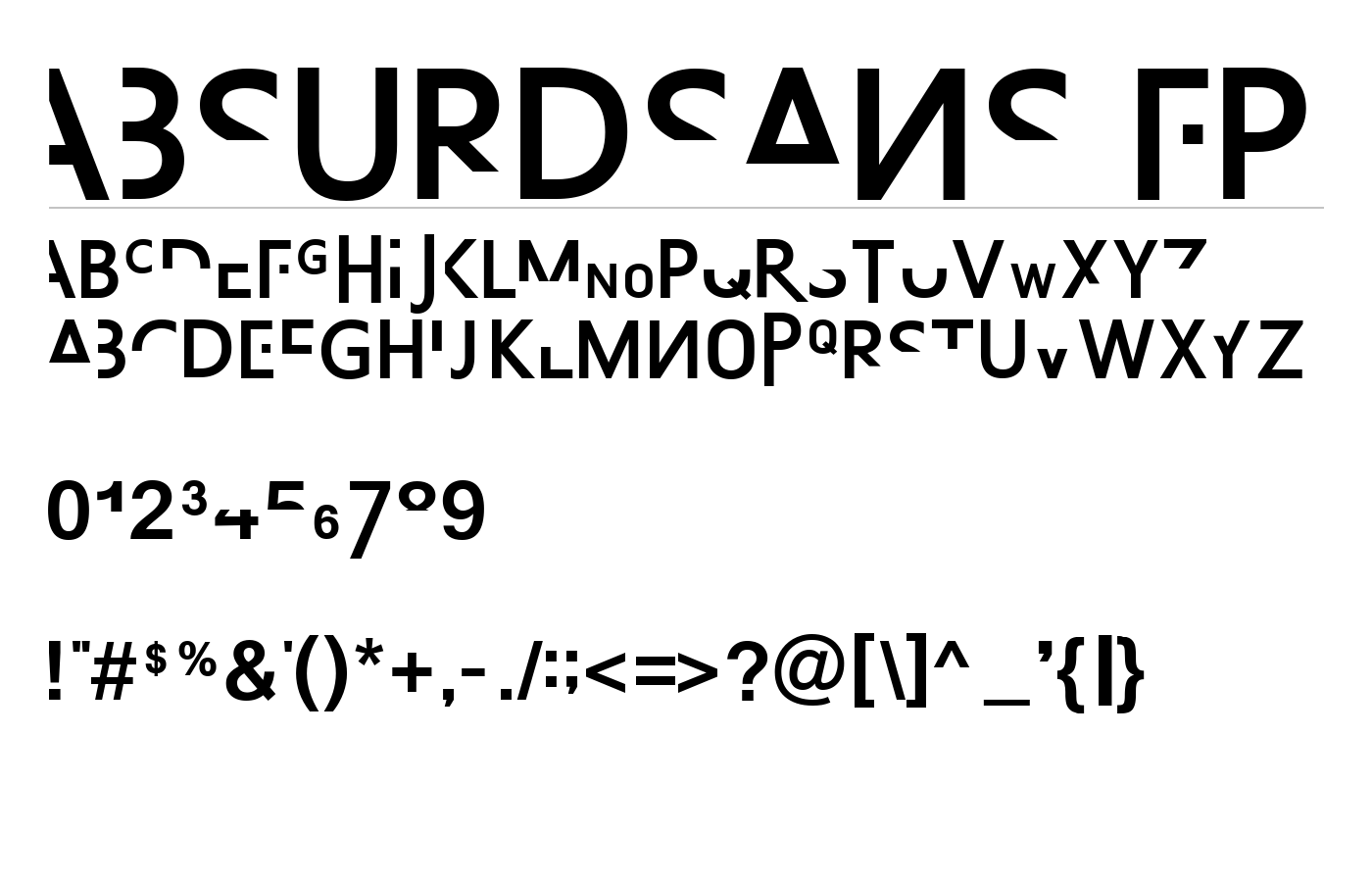Absurdsans FP Font preview