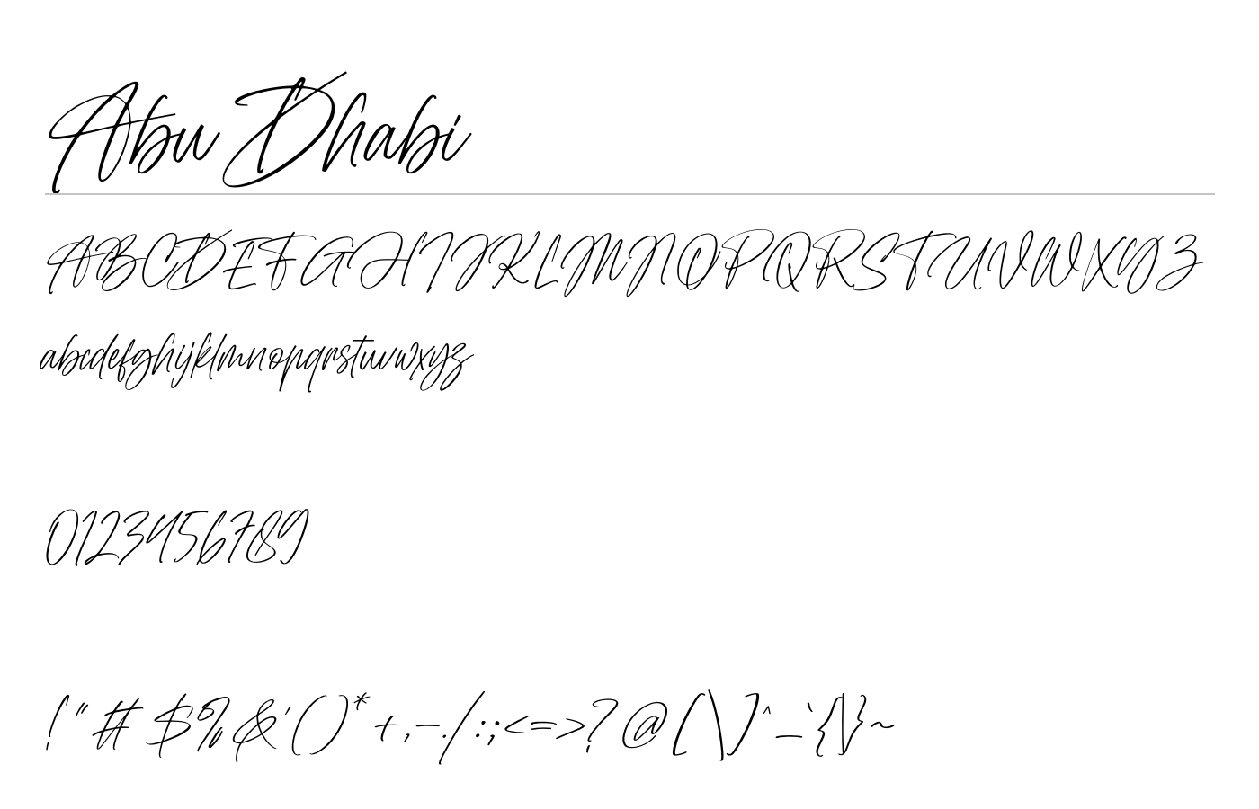 Abu Dhabi Font preview