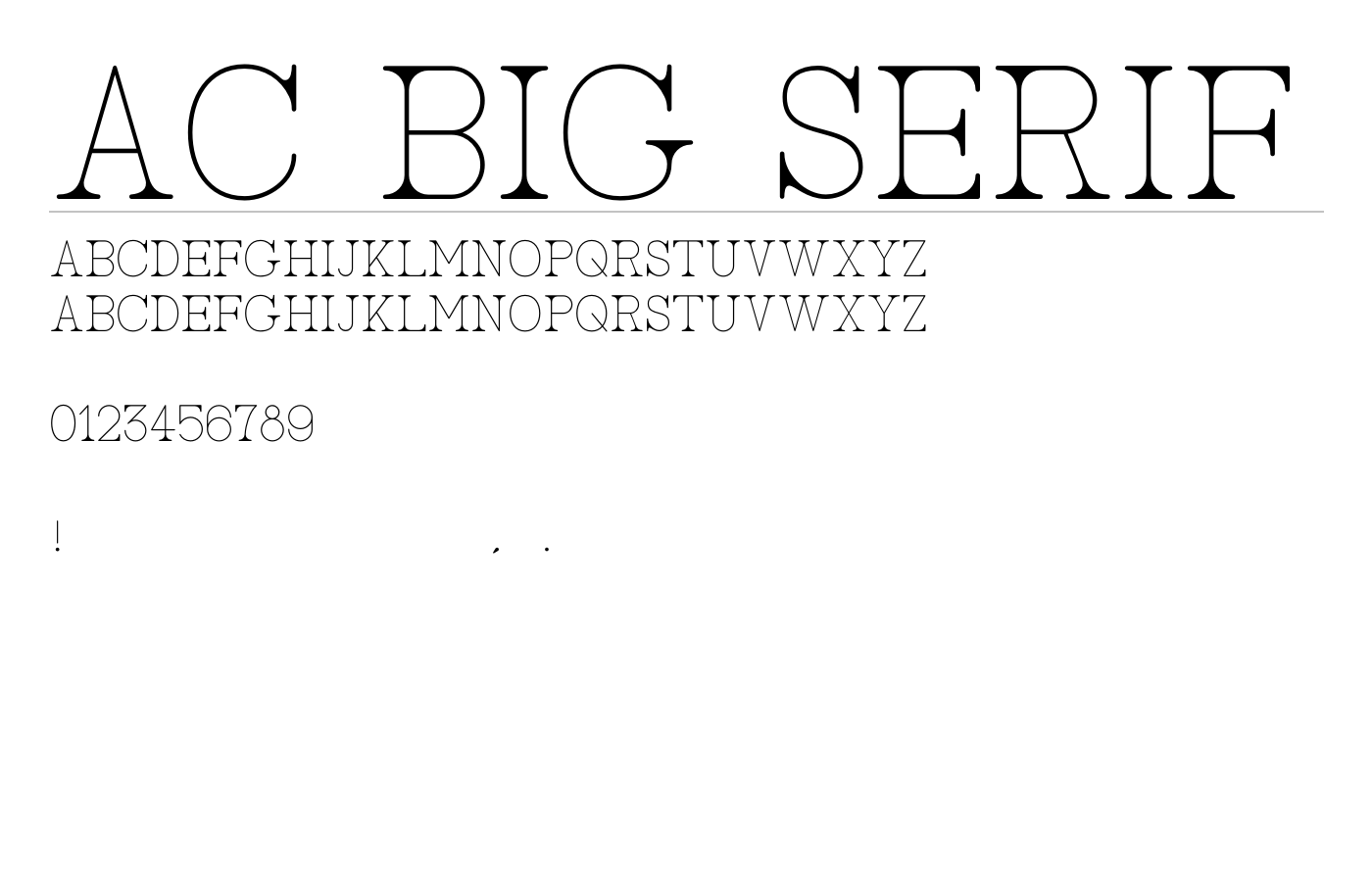 AC Big Serif Font preview