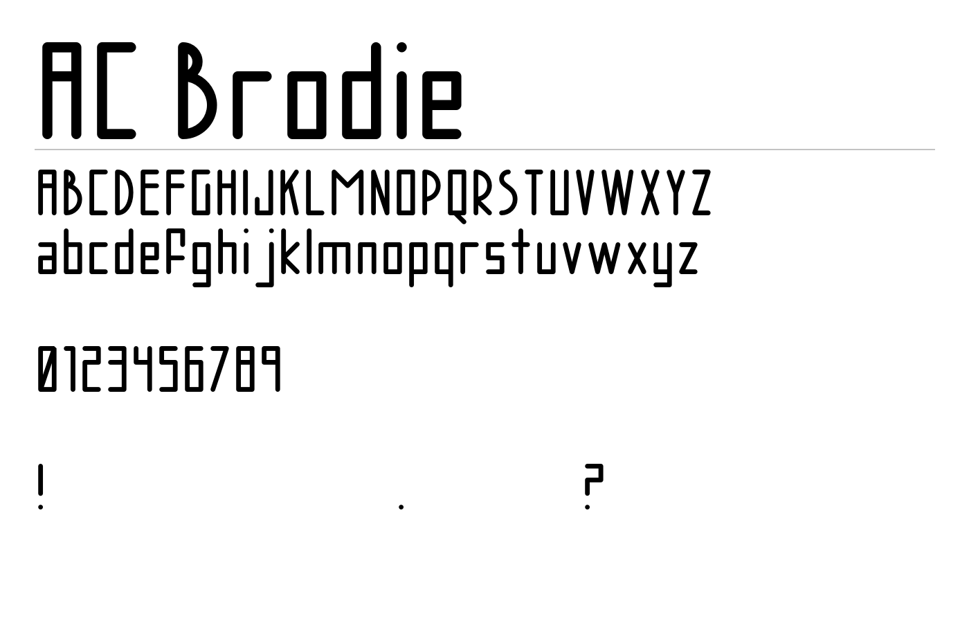 AC Brodie Font preview