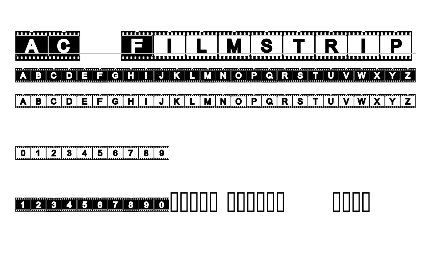 AC Filmstrip Font preview