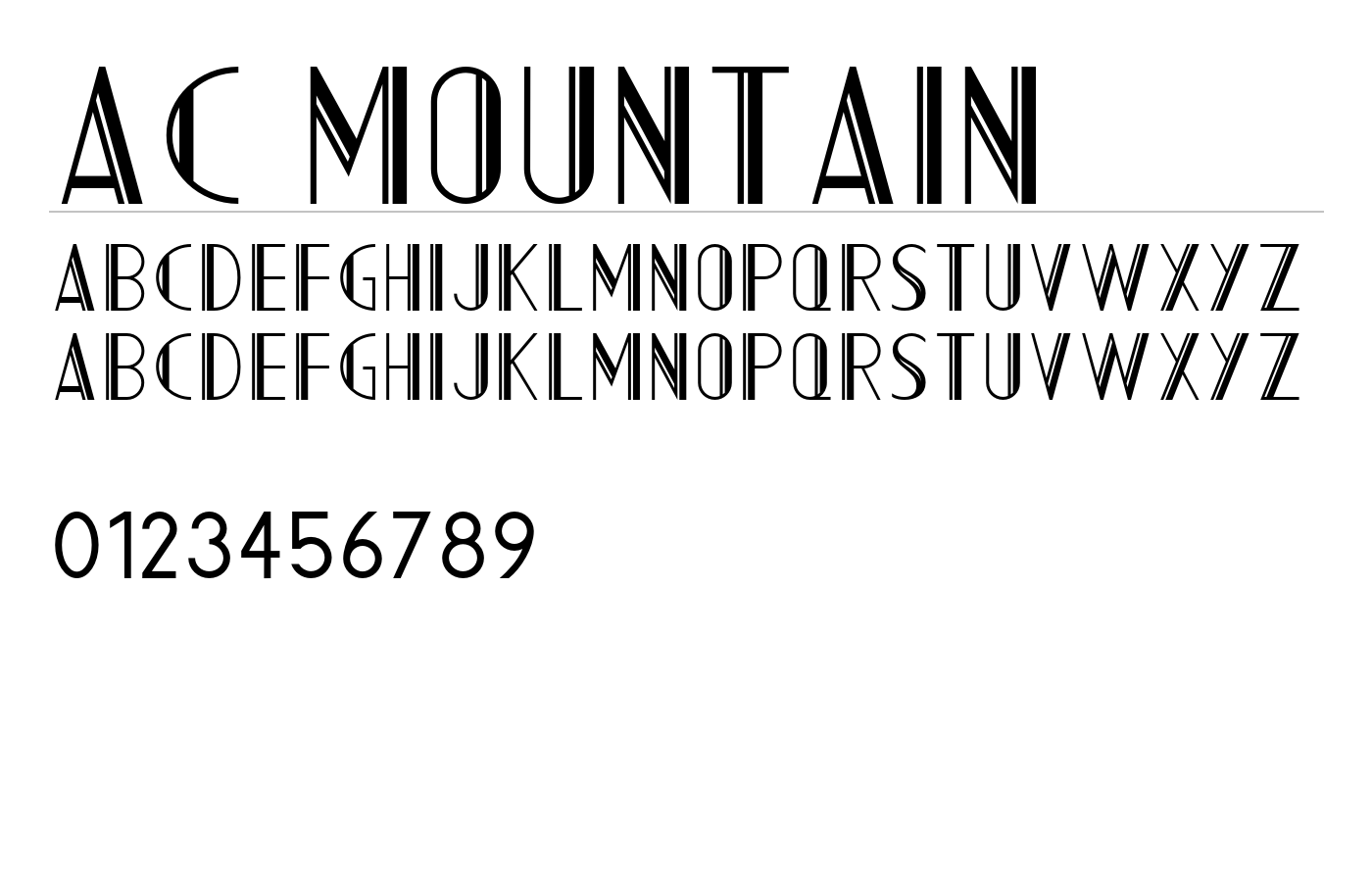 AC Mountain Font preview