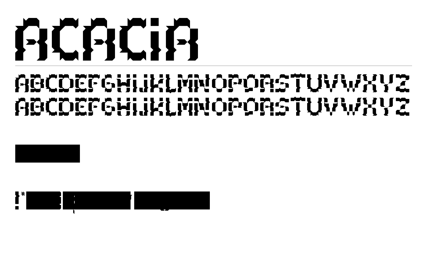 acacia Font preview