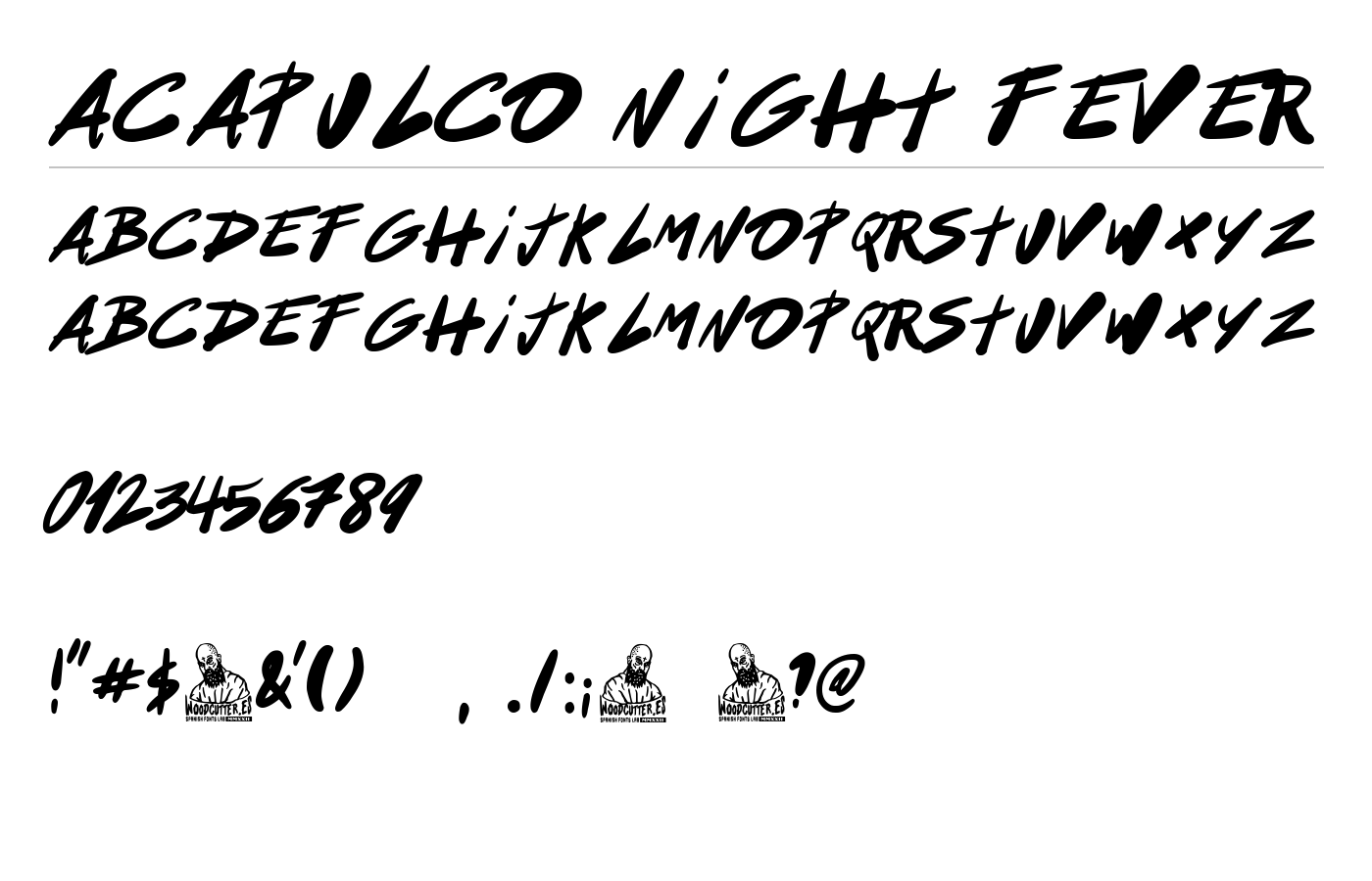 Acapulco Night Fever Font preview