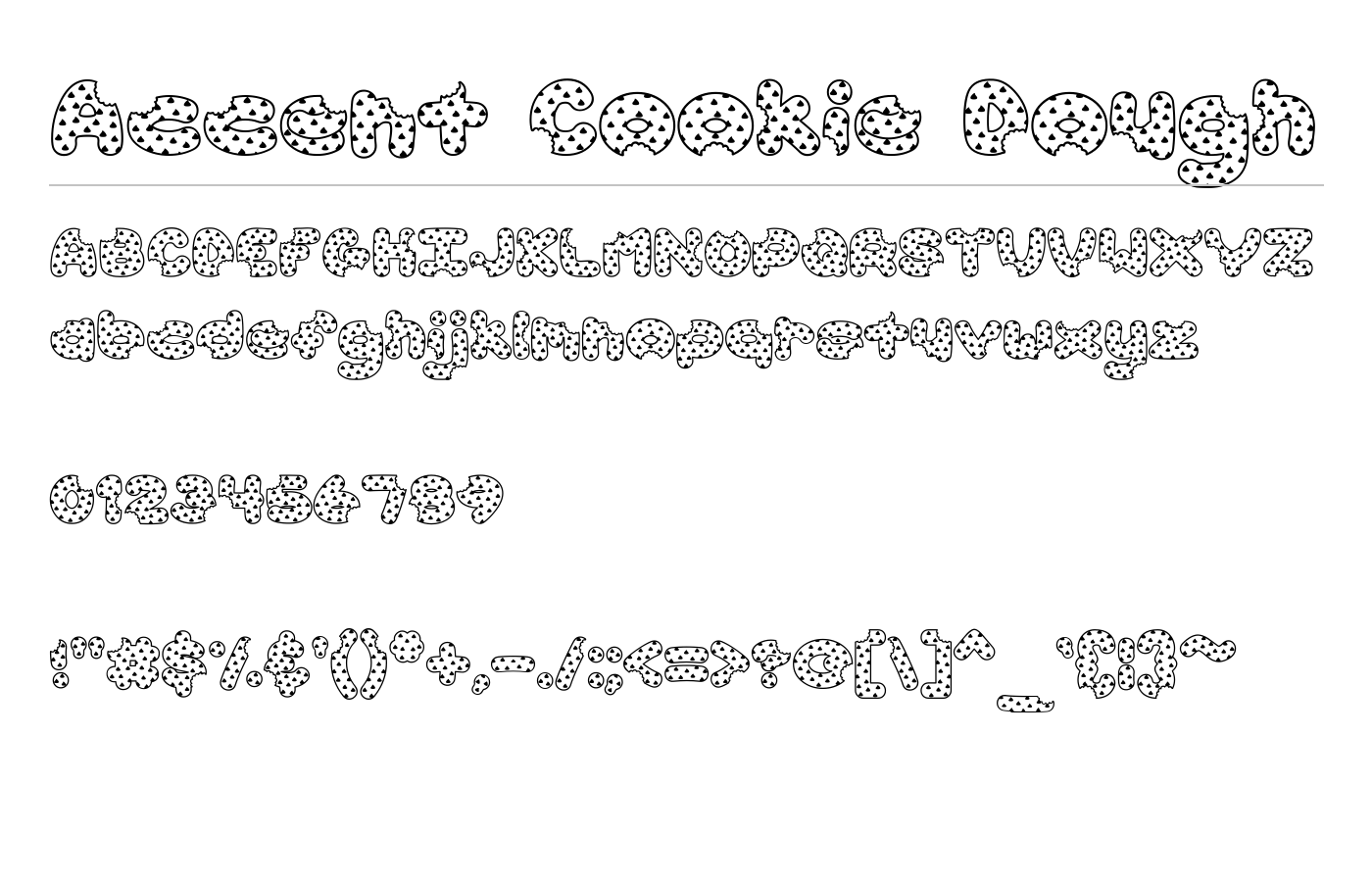 Accent Cookie Dough Font preview