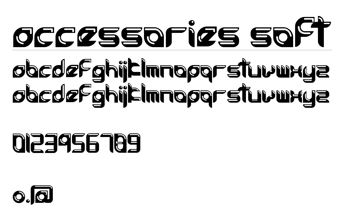 accessories soft Font preview
