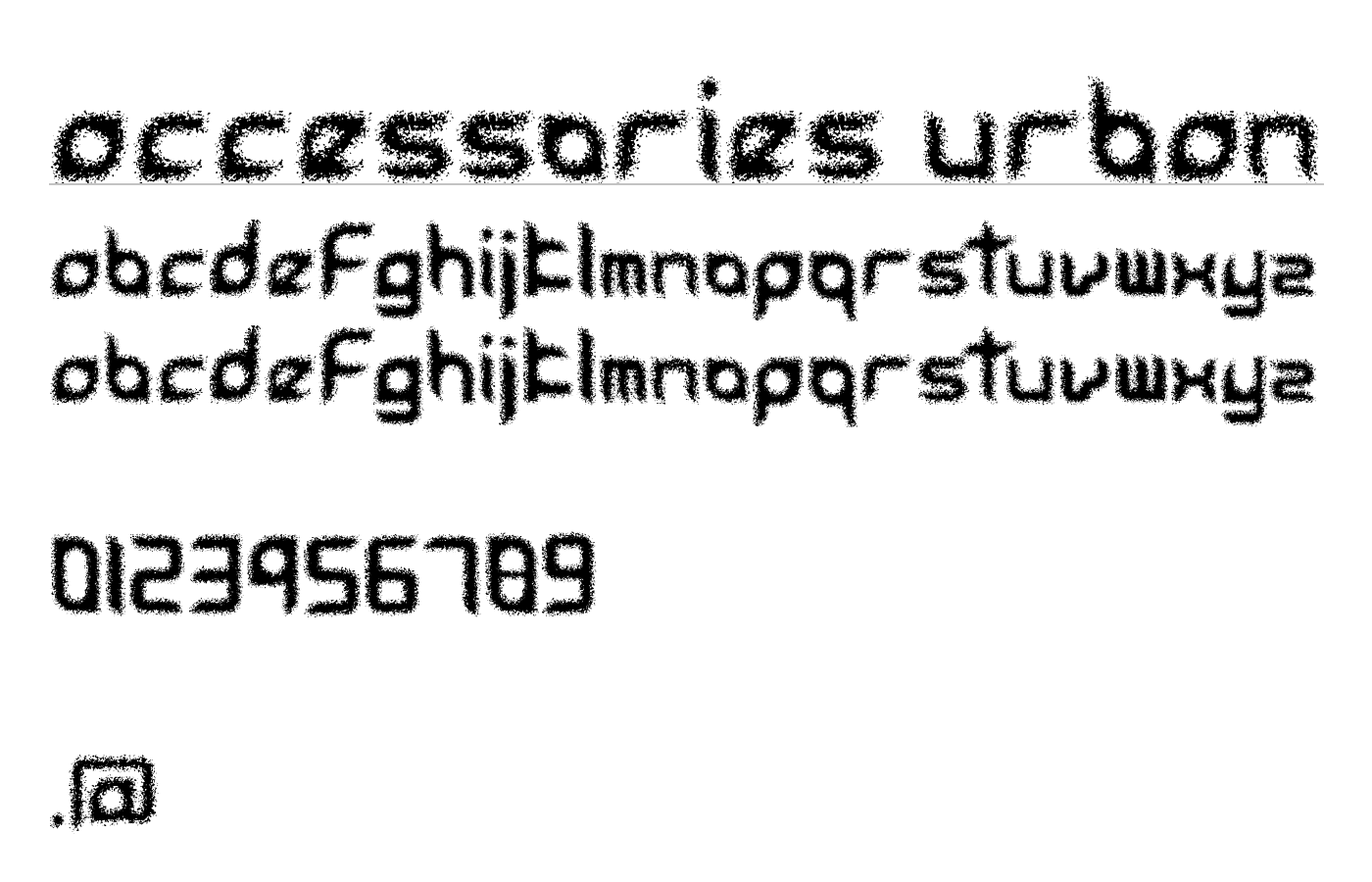 accessories urban Font preview