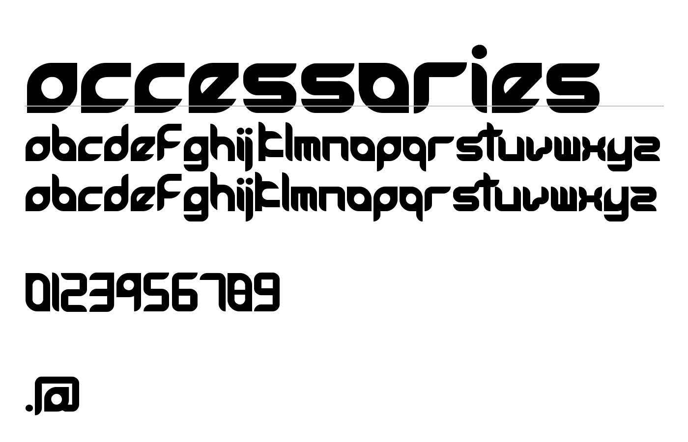 accessories Font preview