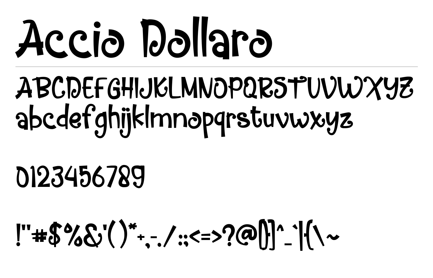 Accio Dollaro Font preview