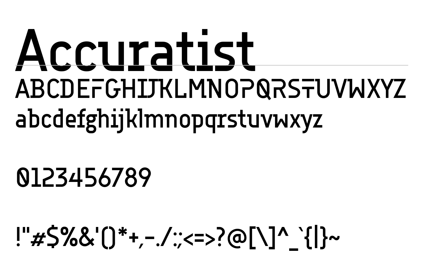 Accuratist Font preview