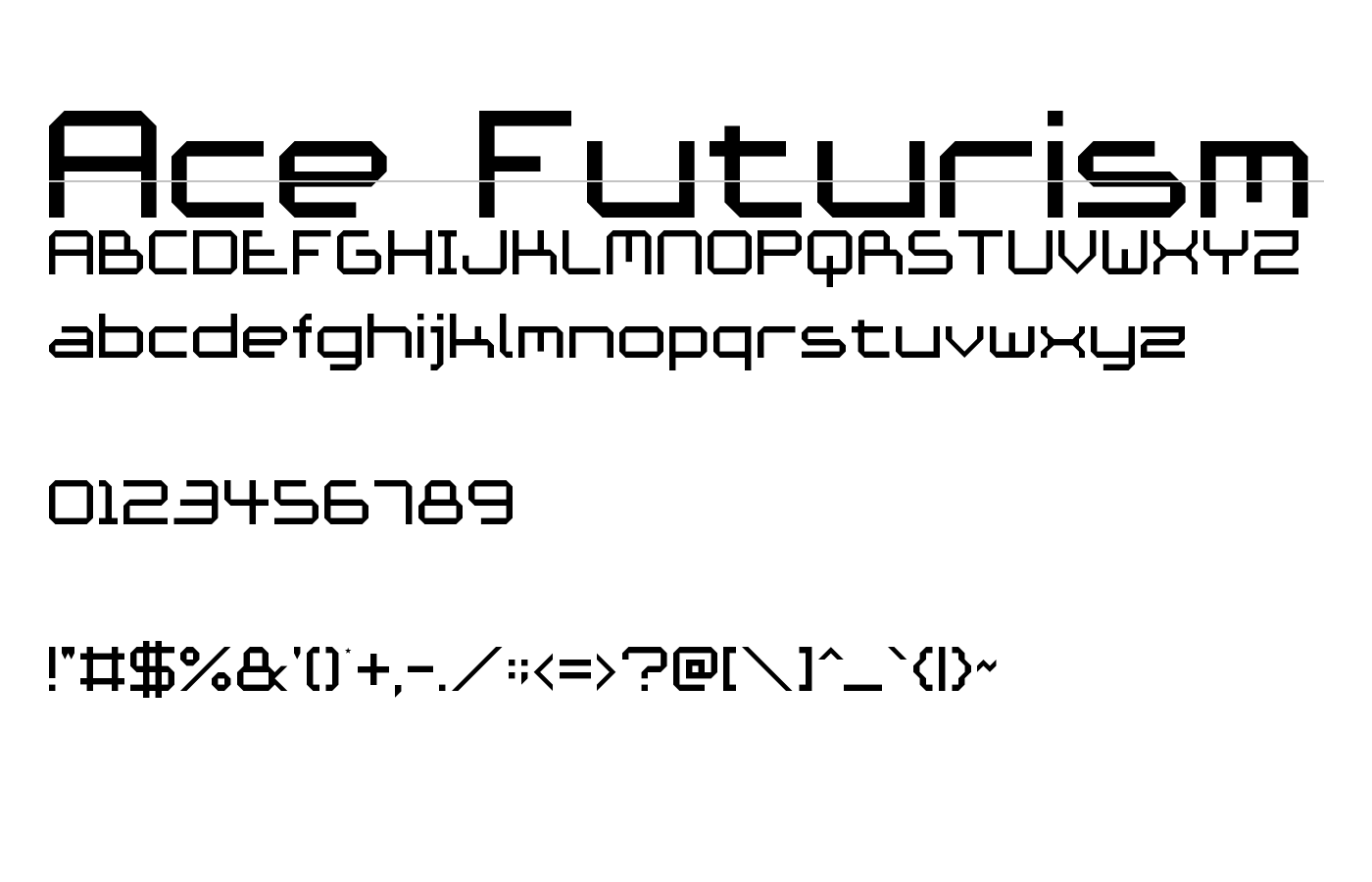 Ace Futurism Font preview