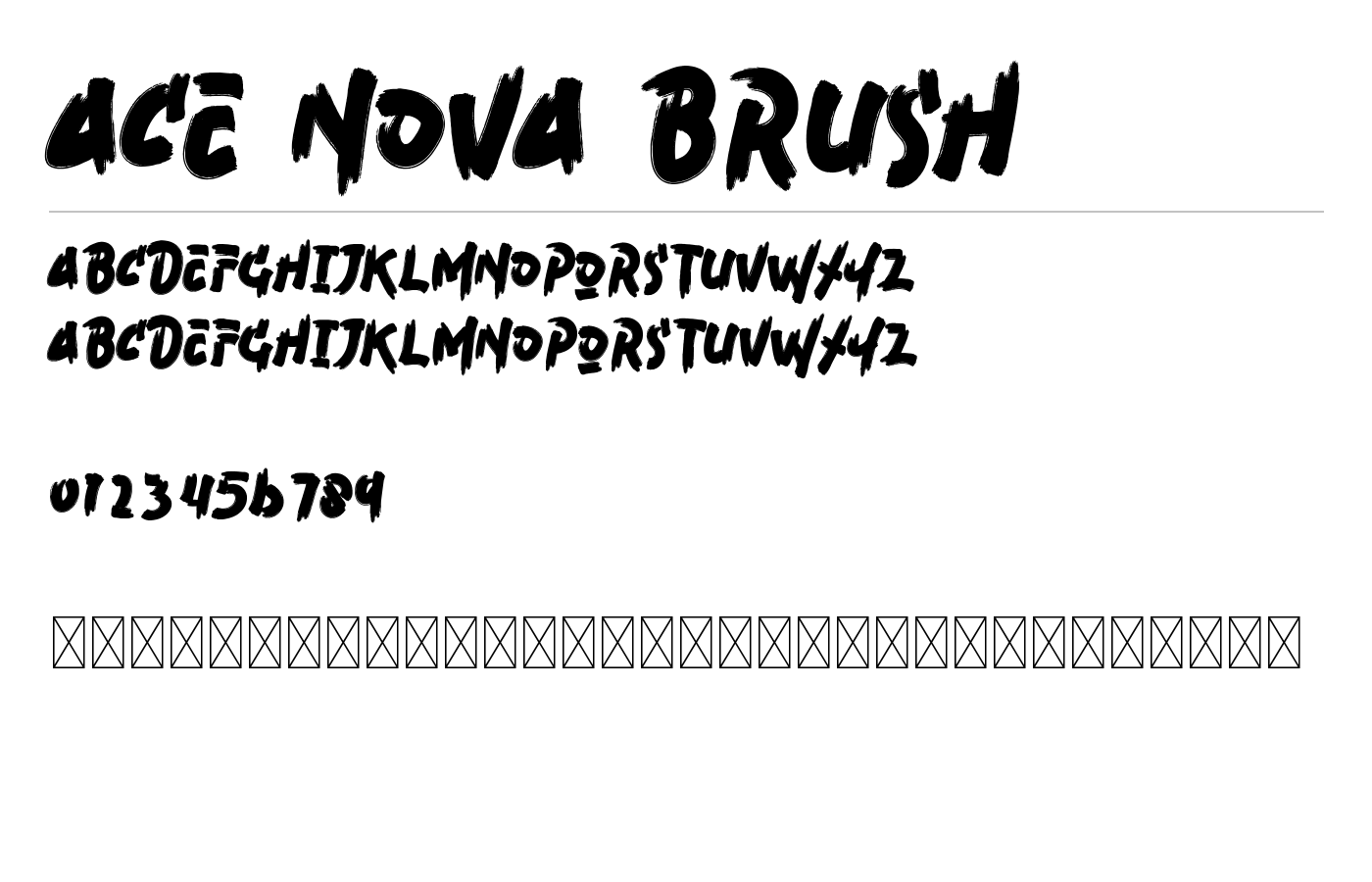 Ace Nova Font preview