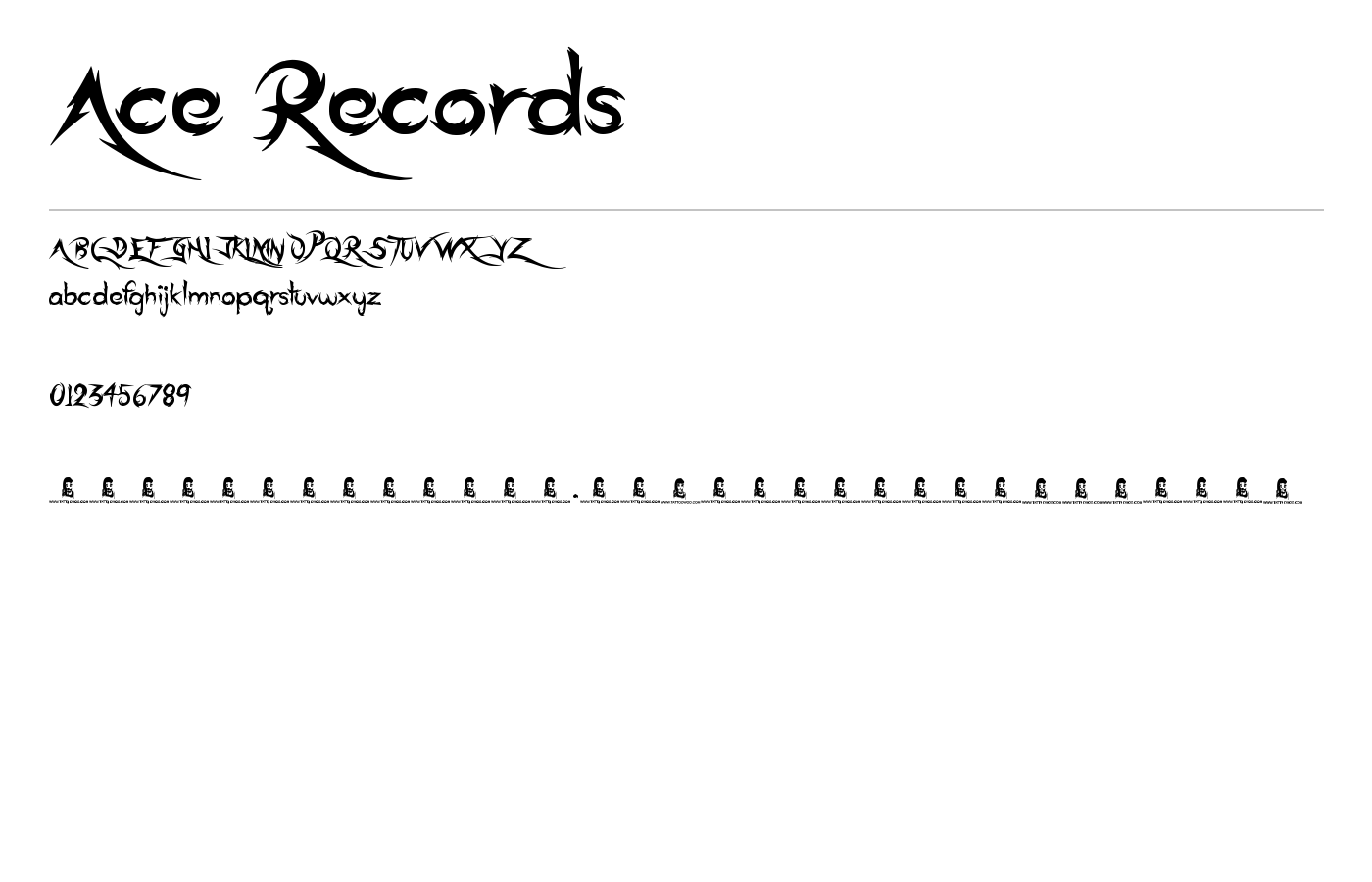 Ace Records Font preview