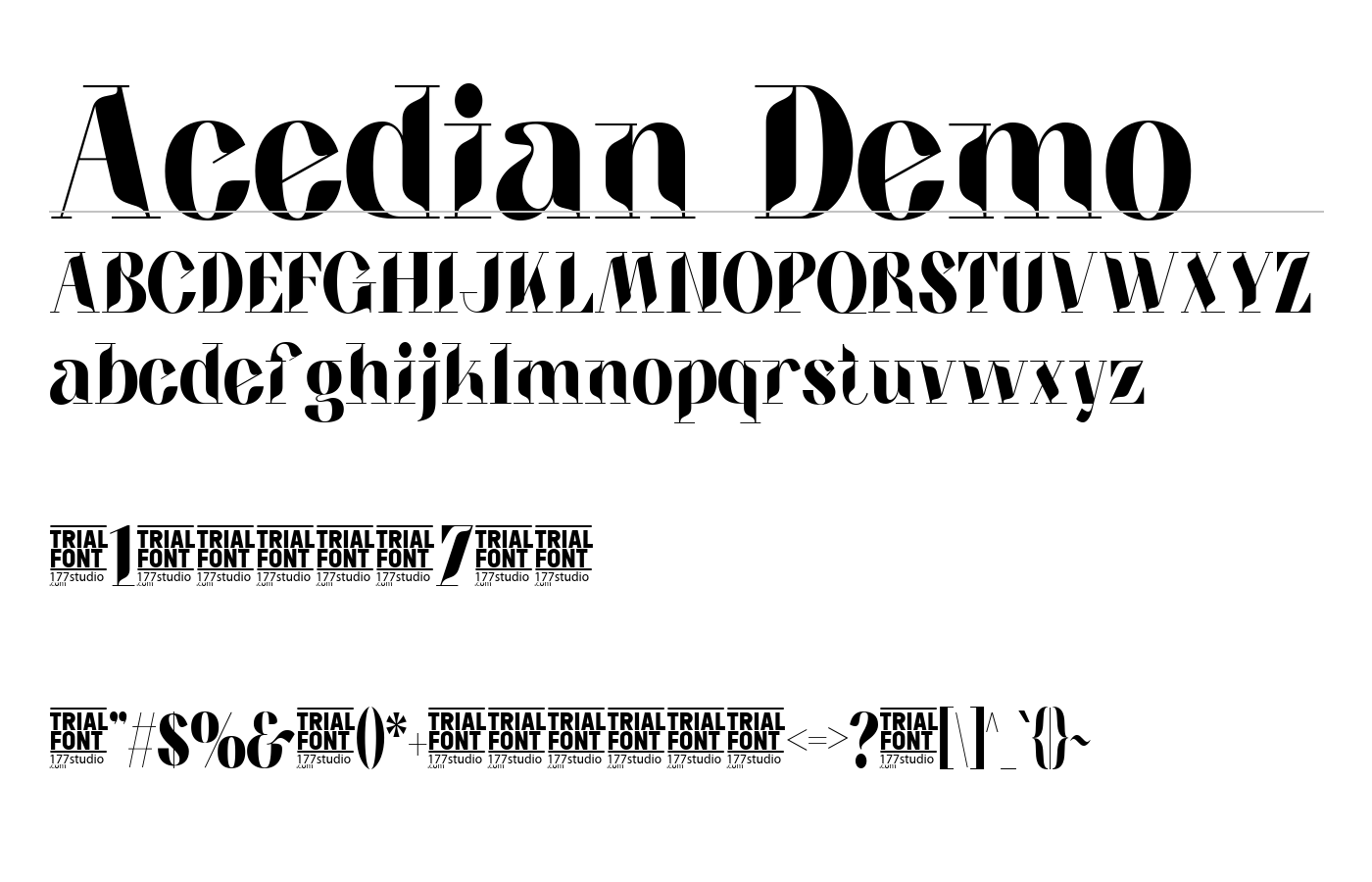 Acedian Demo Font preview