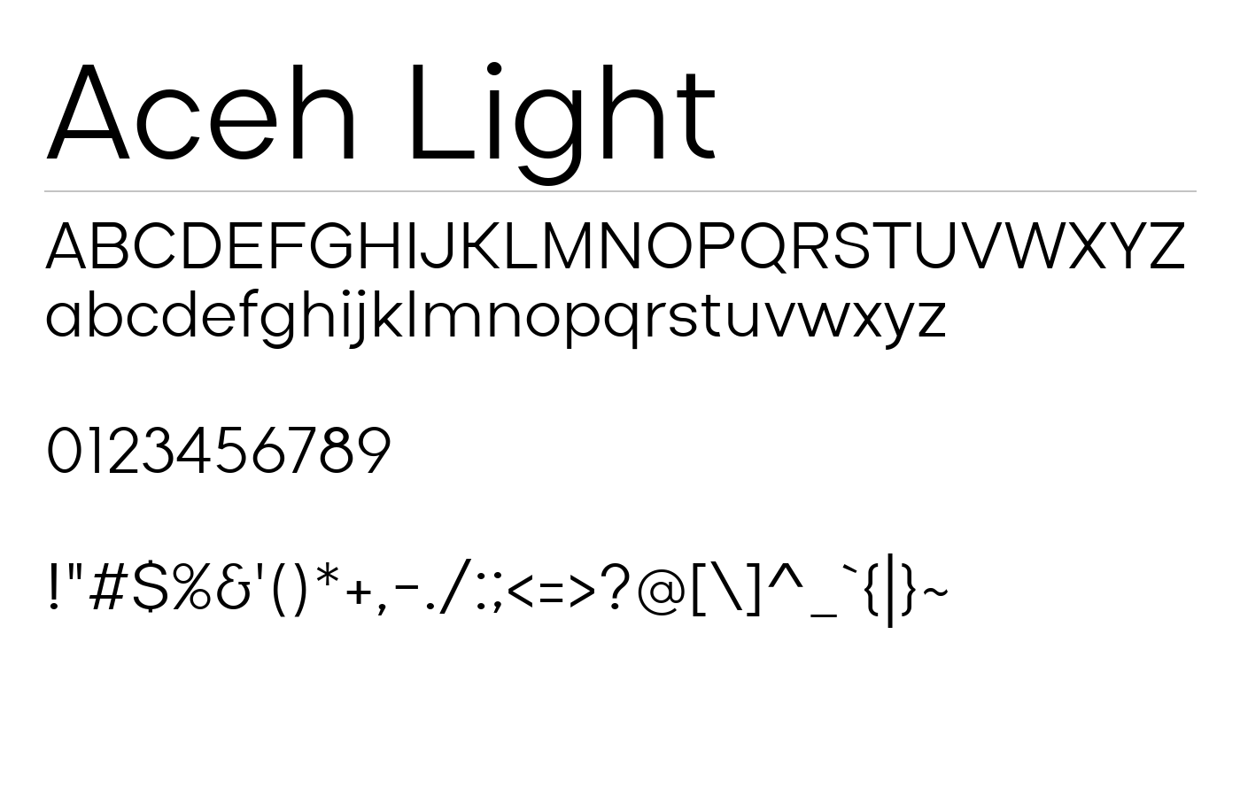 Aceh Font preview