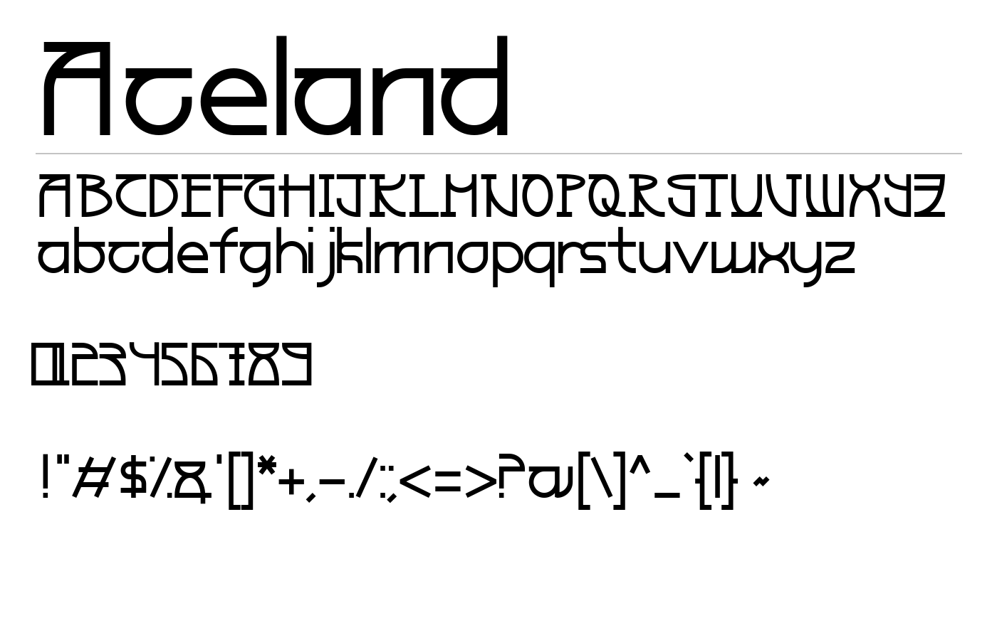 Aceland Font preview