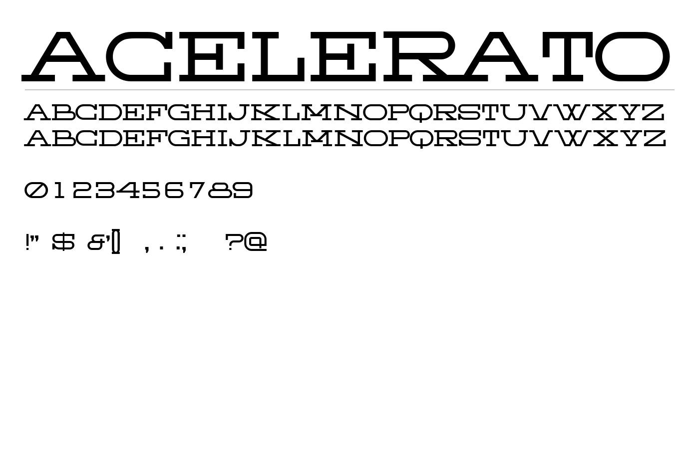 Acelerato Font preview