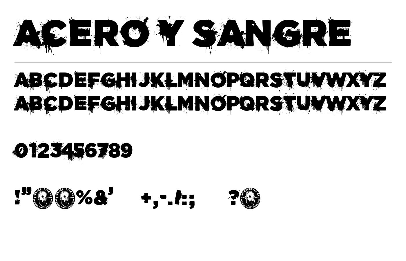 Acero y Sangre Font preview