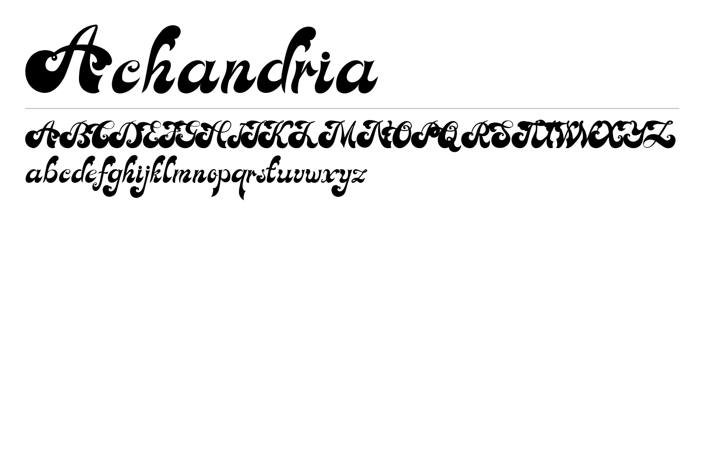Achandria Font preview