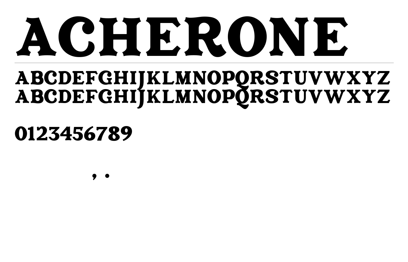 Acherone Font preview